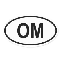 Oman "OM" Oval Sticker