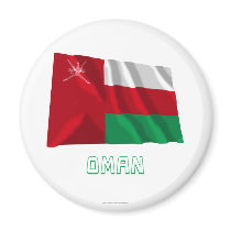 Oman Waving Flag with Name magnets by Vexillophile Oman Waving Flag with Name magnets