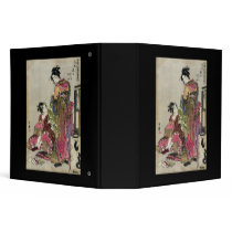 Omando – Ogie Oiyo and Takeji by Utamaro 3 Ring Binders