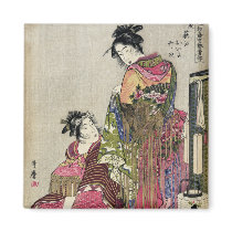 Omando – Ogie Oiyo and Takeji by Utamaro Fridge Magnet