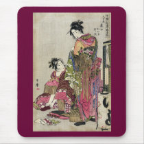 Omando – Ogie Oiyo and Takeji by Utamaro Mousepad
