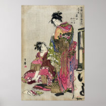 Omando – Ogie Oiyo and Takeji by Utamaro Poster