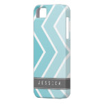 Ombre Aqua Zig Zag Chevrons Pattern iPhone 5 Cover