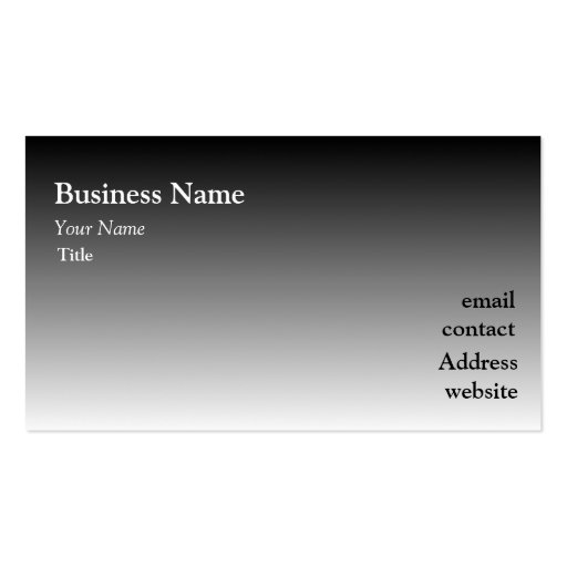 Ombre Black Business Card