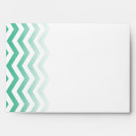 Ombre Chevron Style! back flap emerald A7 Envelope