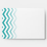 Ombre Chevron Style! back flap teal A7 Envelopes