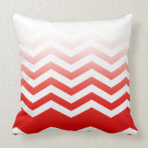 Ombre Chevron Style! red Pillow