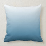 OMBRE Designer Throw Pillow White to Sky Blue pillows