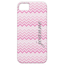 Ombre rosado Chevron personalizó la caja del teléf iPhone 5 Case-Mate Cárcasas