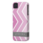 Ombre Violet Zig Zag Chevrons Pattern iPhone 4 Cover