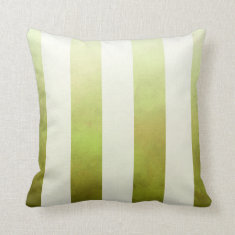 Ombre Watercolor Stripes designer | pear Throw Pillow
