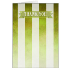 Ombre Watercolor Stripes Thank You | pear Card