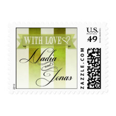 Ombre Watercolor Stripes Wedding | pear Stamp