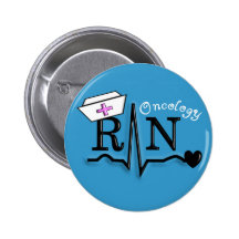 Omcology Nurse  RN Gifts QRS Design Button