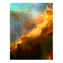 Omega Swan Nebula Hubble Space Post Card