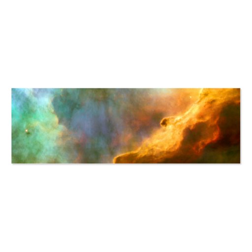Omega / Swan Nebula (Hubble Telescope) Business Card Template (front side)