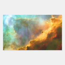Omega / Swan Nebula (Hubble Telescope) Rectangle Stickers