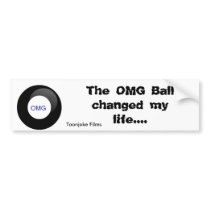 OMG Ball Bumper Sticker bumper stickers