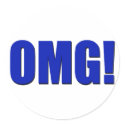 OMG! blue sticker