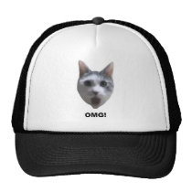OMG CAT! (what has he seen?) hats