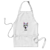 OMG! CAT 'what has he seen?' aprons