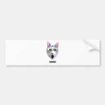 OMG! CAT 'what has he seen?' Bumper Stickers