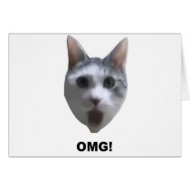 OMG CAT! (what has he seen?) cards