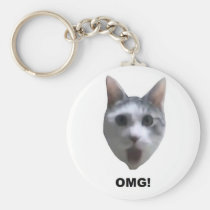 OMG CAT! (what has he seen?) keychains