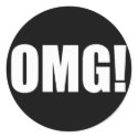 OMG! (dark) sticker