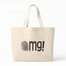 omg fingerprint text tote bag