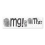 omg fingerprint text bumper sticker
