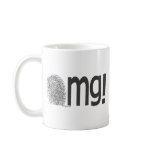 omg fingerprint text mugs