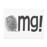 omg fingerprint text postcards