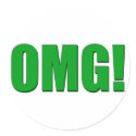 OMG green sticker