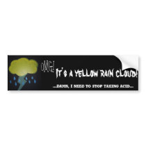 OMG!, It's a yellow rain cloud!... bumper stickers by Sonic_Operator OMG!, It's a yellow rain cloud!... bumper stickers