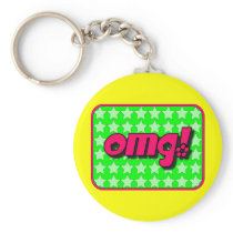 OMG! Keychain with coloured background keychains