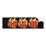 OMG LOL BBQ BUMPER STICKER