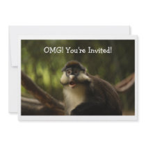 OMG Monkey Invitation