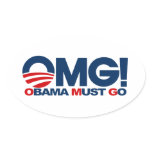 OMG! Obama Must Go Oval Sticker