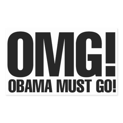 OMG Obama Must Go Sticker