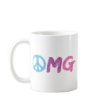 omg peace sign mug