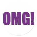 OMG! purple sticker