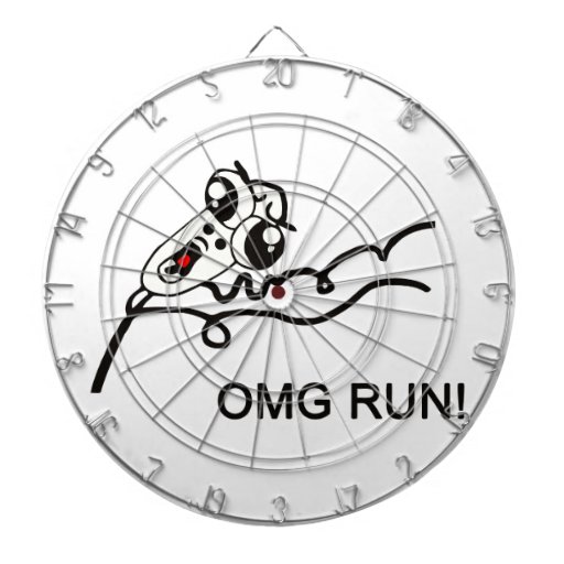 OMG run! meme Dart Board Zazzle