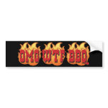 OMG WTF BBQ BUMPER STICKER