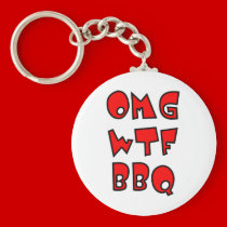 OMG WTF BBQ keychains