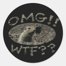 OMG WTF Gopher; Sassy Sticker