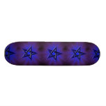 Ominous Blue Pentagram Skateboard