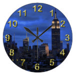 Ominous Clouds: Hurricane Sandy Approaches NYC Round Wallclock