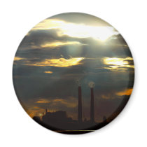Ominous Power Plant Fridge Magnets