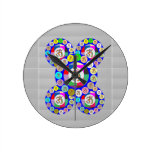OMmantra - Breath, Chant, Meditate Round Wall Clocks